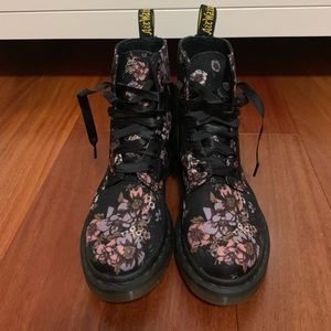 Black Floral Dr. Martens